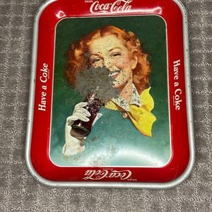 COCA COLA vintage tin advertising tray